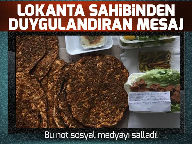 Sosyal medyayı sallayan lokanta sahibinin o notu!