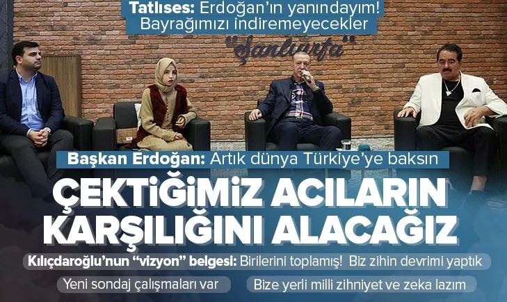 Başkan Erdoğan’dan Şanlıurfa’daki “GENÇLERLE BULUŞMA” programında flaş açıklamalar