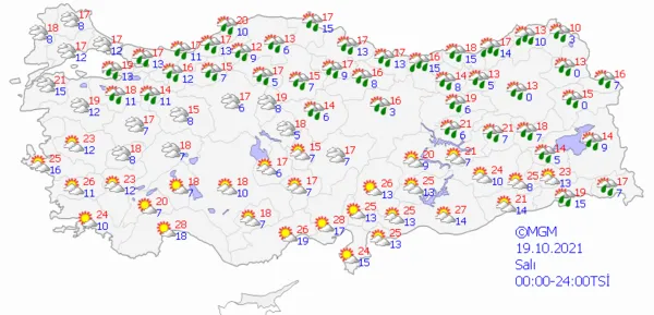 1634567509038.png Meteoroloji'den üst üste sağanak yağış uyarısı! Gün ve saat verildi! İstanbul Ankara İzmir'de hava durumu - 4