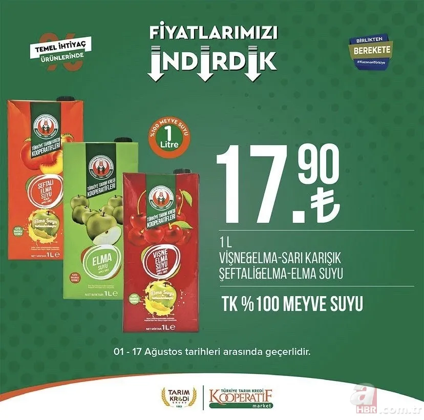 Tarım Kredi Market katalog fiyatları 2023 | Pirzola 88.90, Taze kaşar 159,90, zeytin 54.90 TL... İndirimli ürünler sil baştan değişecek! 16