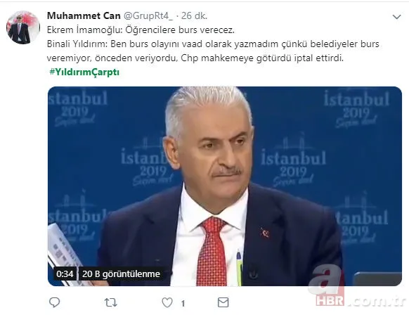 CHP adayı Ekrem İmamoğlu'nu canlı yayında 'Yıldırım' çarptı! Sosyal medya Binali Yıldırım'ı konuşuyor 19
