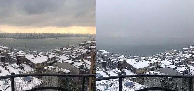 Kar yağışının ardından İstanbul’da dikkat çeken görüntü: Boğaz hattı kapanıyor! Bu fotoğraflar 5 dakika arayla çekildi