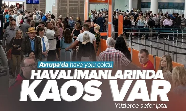 Avrupa’da hava yolu trafiği resmen çöktü! Yüzlerce sefer iptal! Havalimanlarında tam bir kaos var
