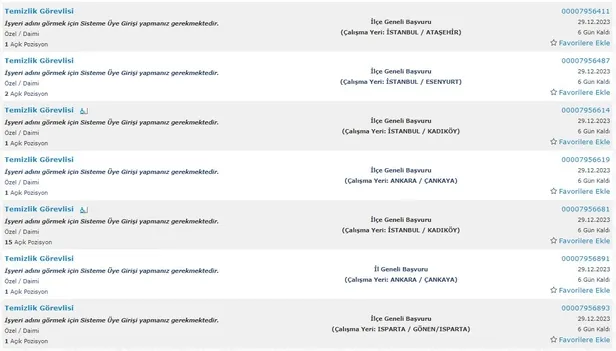 İŞKUR yılın son alımlarını paylaşıyor! İlkokul mezunu 5.234 personel alımı başladı! İşte temizlik görevlisi şartları