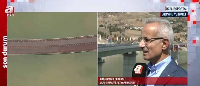 Türkiye Yüzyılı’nda yeni bir devasa proje! Yusufeli Merkez Viyadüğü hizmete açıldı! Ulaştırma Bakanı Uraloğlu A Haber’de