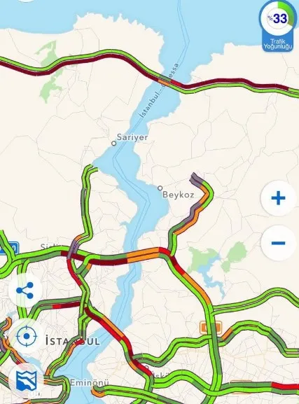 Yavuz Sultan Selim Köprüsü'nde trafik yoğunluğu - 2