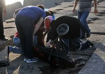 Beton blok arasına düşen çocuğu imam kurtardı