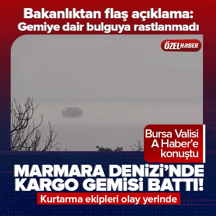 Marmara Denizi’nde kargo gemisi battı!