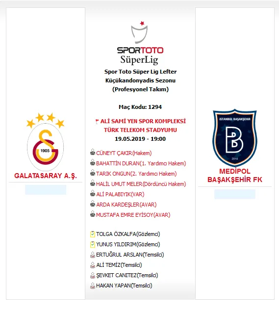 Galatasaray - Başakşehir maçının VAR hakemi belli oldu - 1