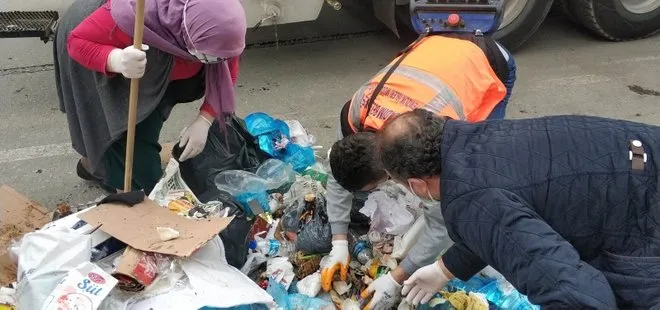 Samsun’da belediye çalışanları çöpe atılan 2 pırlanta yüzük için seferber oldu!