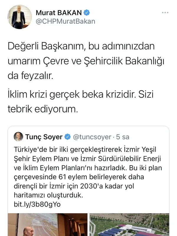CHP’li vekil Murat Bakan, iklim krizine karşı yapılan çalışmalardan bihaber!