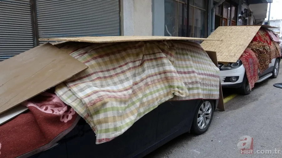 Ordu'da araçları doludan korumak için tahtalı önlem 3