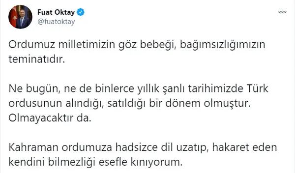 Cumhurbaşkanı Yardımcısı Oktay’dan CHP’li Başarır’ın sözlerine tepki: Ordumuz bağımsızlığımızın teminatıdır