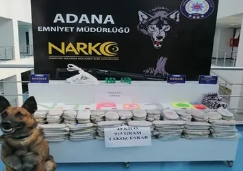 Adana'da 50 kilo esrar ele geçirildi