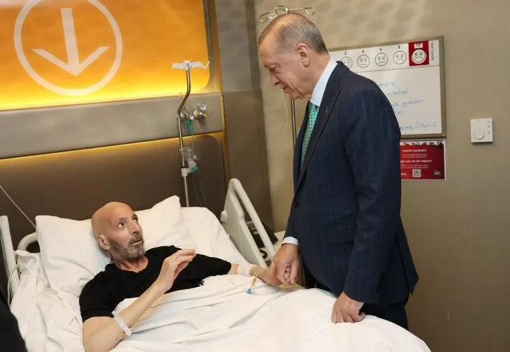 Başkan Recep Tayyip Erdoğan, eski milletvekili Özcan ve sendikacı Kavlak’ı hastanede ziyaret etti