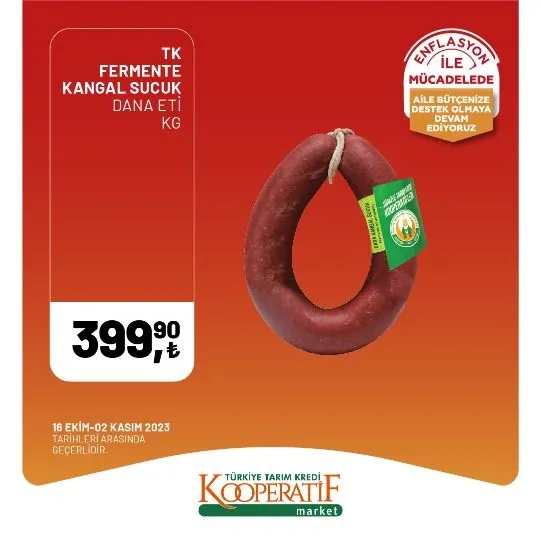 Tarım Kredi Market 30 Ekim indirim kataloğu! Kuru Soğan 5,90 TL, Salatalık 9,75 TL, Limon 10,90 TL, Yerli muz 28,90 TL, Mandalina 12,50 TL satışta…