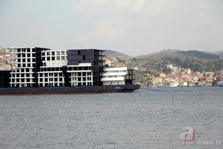 İstanbul Boğazı’nda dikkat çeken görüntü: 8 katlı apartman böyle geçti