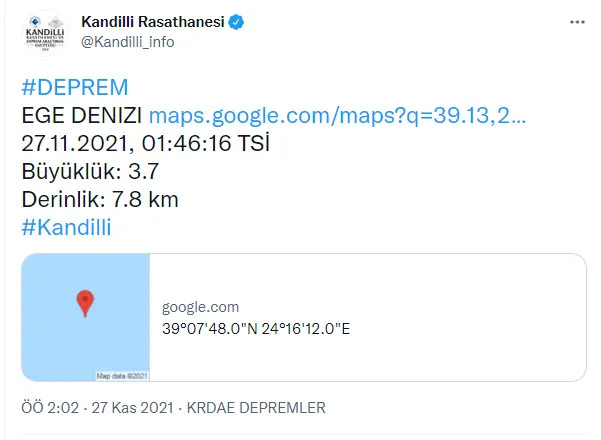 Ege'de korkutan deprem! İzmir ve Çanakkale'de de hissedildi AFAD ve Kandilli'den peş peşe açıklamalar geldi - 3