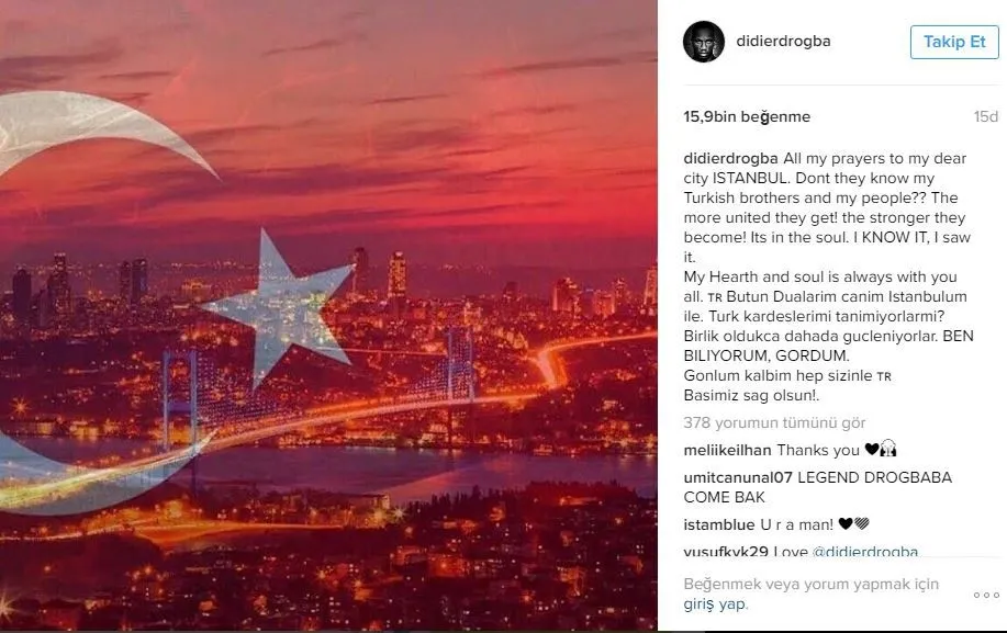 Drogba'dan Türkiye'ye duygulandıran mesaj! - 1