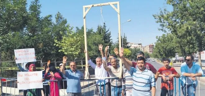 İdam sehpası getirip ip attılar