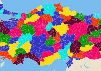 Türkiye’nin en kalabalık ilçelerinin haritası çıktı!