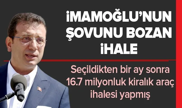 Ekrem Ä°mamoÄluânun Åovunu bozan ihale!