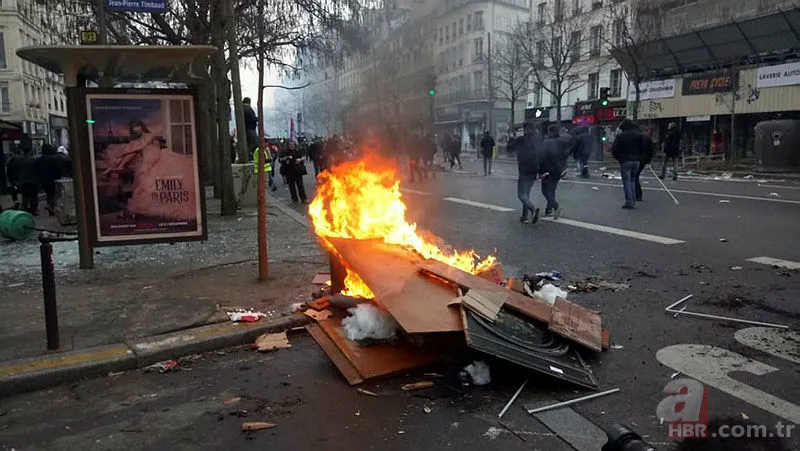 Terör örgütü PKK’lılar Paris'i yaktı yıktı! Fransız vekil Sebastien Delogu’dan vandallara destek 25