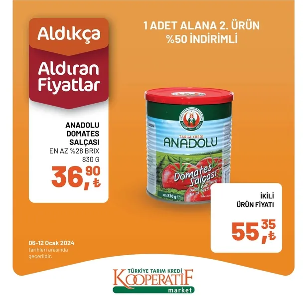 Tarım Kredi Market 11 Ocak indirim kataloğu: TK’da Kuru Soğan 7,50 TL, Portakal 12,50 TL, Limon 13,90 TL, Salatalık 22,90 TL, Yerli Muz 26,70 TL’den satışta