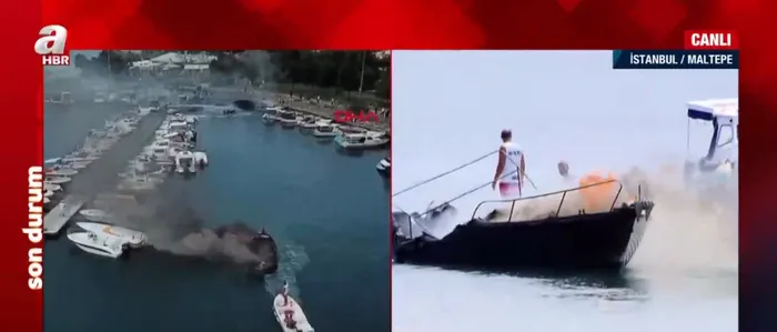 Son dakika: İstanbul Maltepe'de tekne yangını - 3