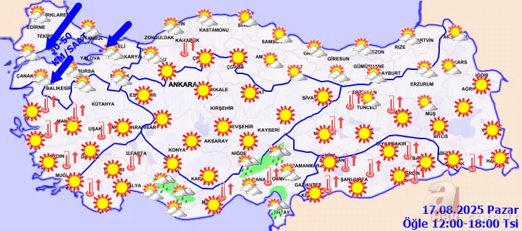 Meteoroloji’den kritik uyarı: Marmara’da sert rüzgar, Akdeniz’de gök gürültülü sağanak alarmı! Yeni haftada hava nasıl olacak? 7