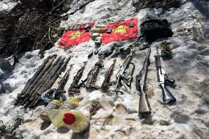 Tunceli’de PKK’ya ait çok sayıda silah ve mühimmat ele geçirildi