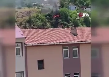 Gümüşhane'de bahçede yakılan ateş yangına neden oldu