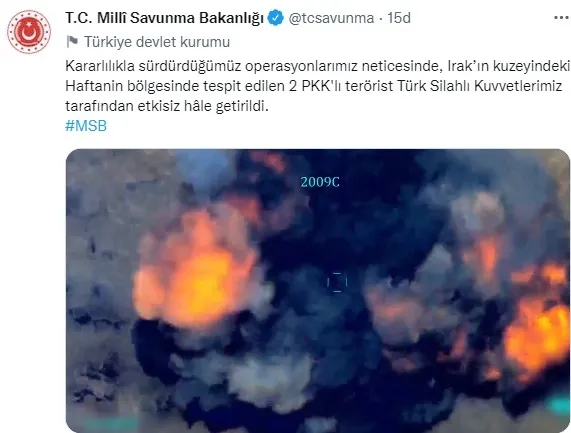 MSB’den SON DAKİKA operasyon açıklaması