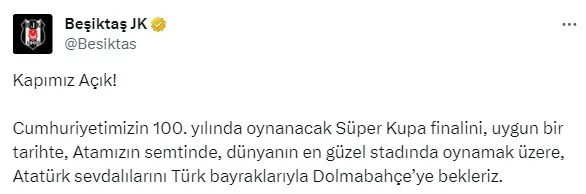 Süper Kupa ertelendi! TFF, Galatasaray ve Fenerbahçe'den resmi açıklama geldi - 1