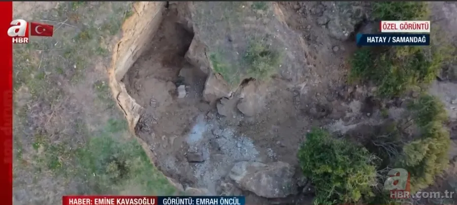 Samandağ'da deprem sonrası dev yarıklar oluştu! İşte A Haber’in özel görüntüleri 3