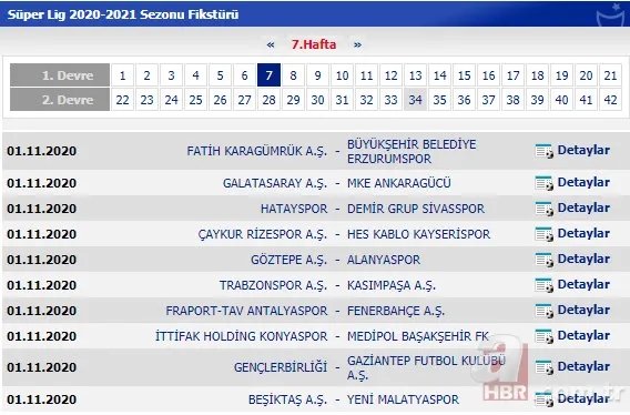 Süper Lig'de 2020/2021 sezonunun 42 haftalık fikstürü belli oldu! İşte Süper Lig'in 42 haftalık fikstürü 8