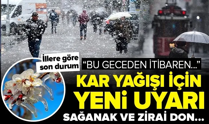 Kar yağışı için yeni uyarı! Çok sayıda ilde sağanak yağış alarmı! Meteoroloji’den üst üste açıklamalar...