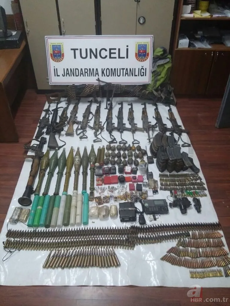 Tunceli'deki operasyonda ele geçirilenler 1