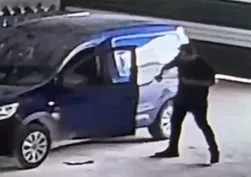 Aracın içinden çıktı! Yılan paniği kamerada