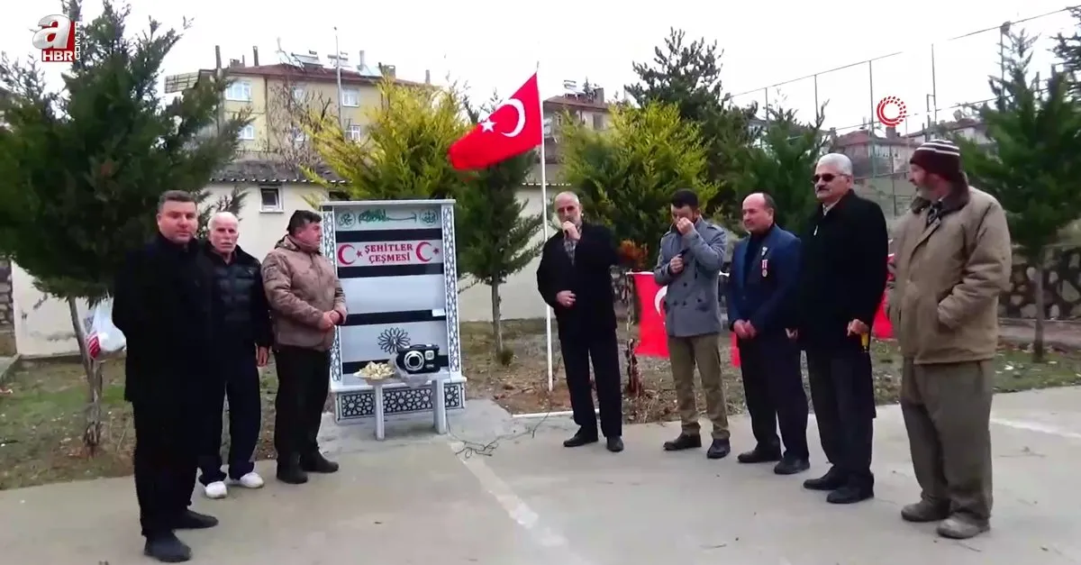 Şehitler çeşmesi dualarla hizmete açıldı