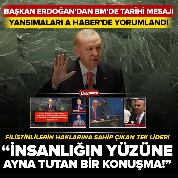 Başkan Erdoğandan BMde İsrail desteğine sert tepki