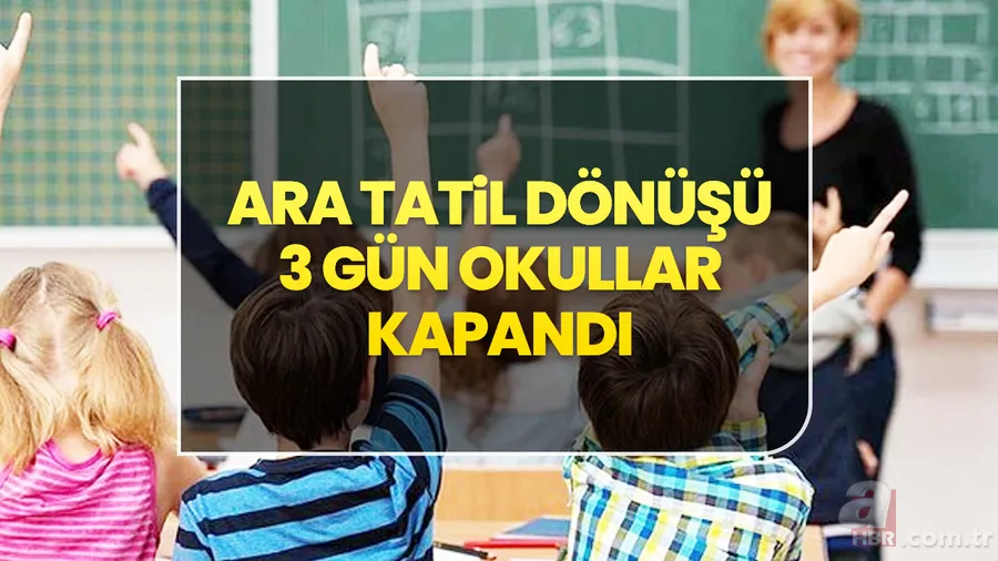 5, 6, 7, 8, 9, 10, 11 ve 12. Sınıflar Dikkat: Ders Yok! Ara Tatil Dönüşü 3 Gün Okullar Kapandı 1