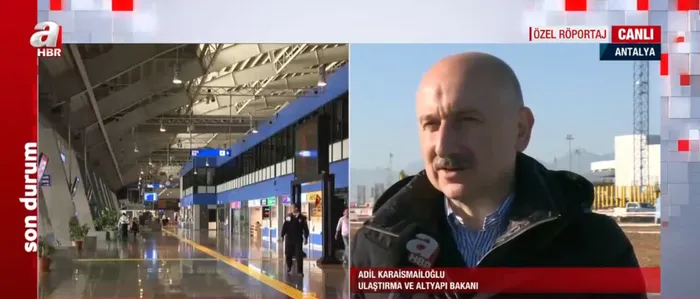Ulaştırma ve Altyapı Bakanı Adil Karaismailoğlu A Haber'de - 1