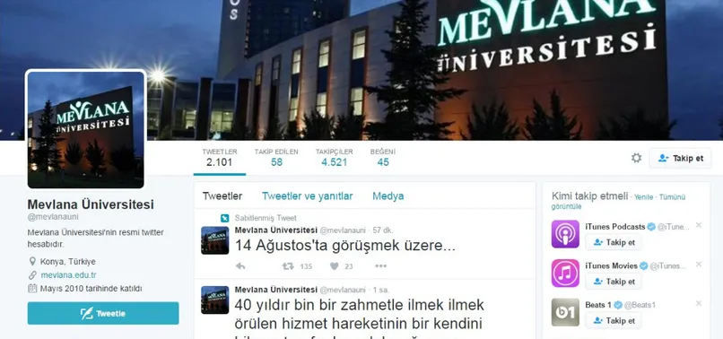 Mevlana Üniversitesi hesabından FETÖ propagandasına 6 tutuklama
