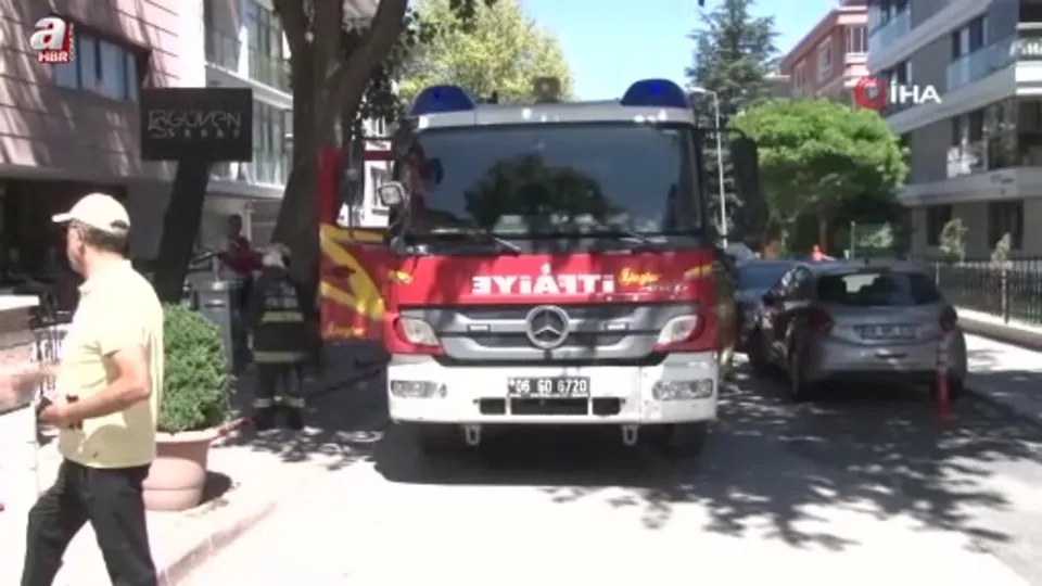 Ankara’da 3 katlı binada yangın