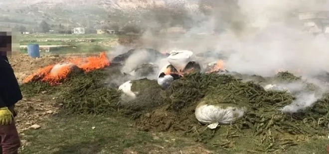 Terör örgütü PKK’nın 30 ton uyuşturucusu imha edildi