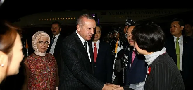 Cumhurbaşkanı Erdoğan Güney Kore’ye geldi