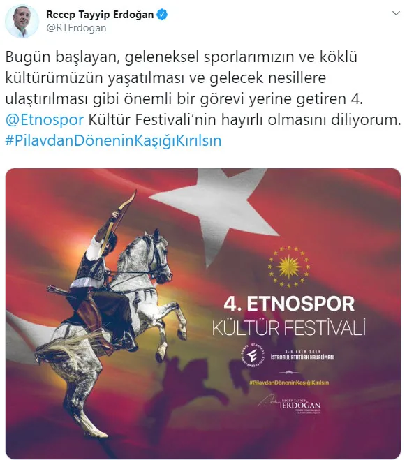 Başkan Erdoğan'dan Etnospor mesajı - 1