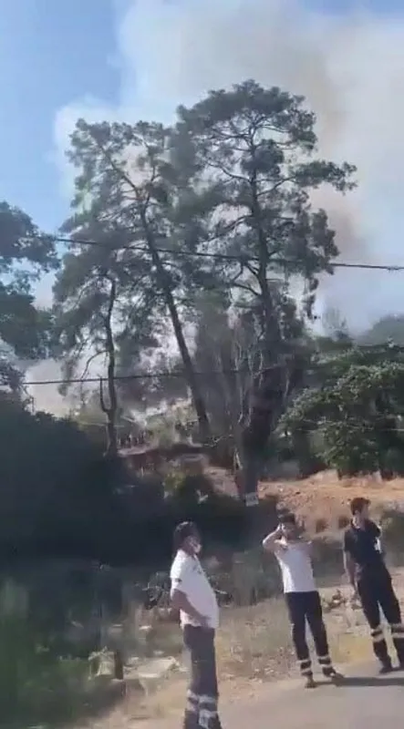 Son dakika: Marmaris'te orman yangını! Havadan ve karadan müdahale - 4