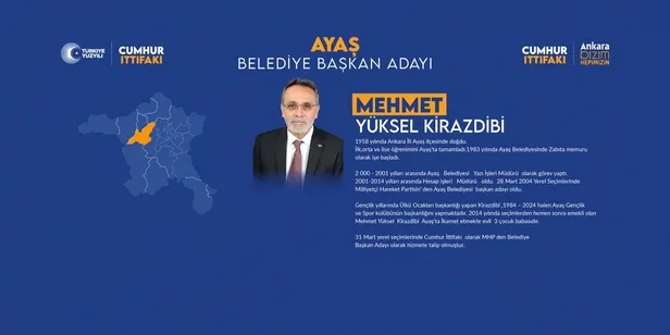 Ankara Yenimahalle, Akyurt, Ayaş, Pursaklar Belediye Başkan adayı kim oldu? 31 Mart 2024 AK Parti-MHP Cumhur İttifakı Ankara ilçe belediye başkan adayları